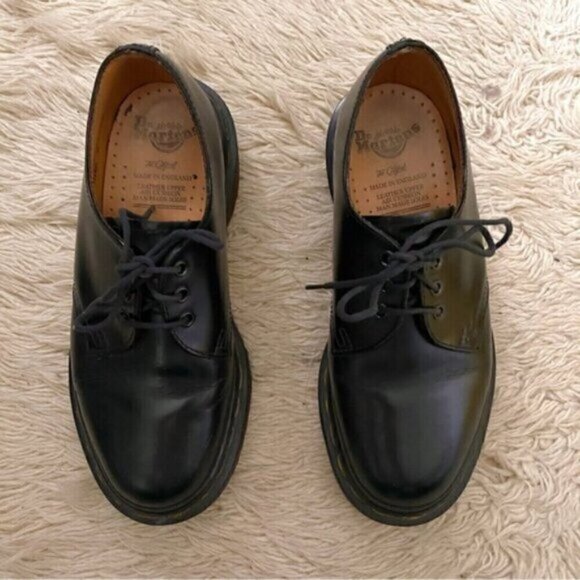 Vintage 90s Doc Martens Black 1461 MIE England Oxford - 2UK/5US - Picture 2 of 8